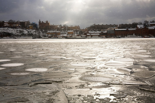 Icy Harbor in front of Gamla Stam