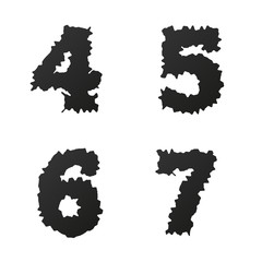 Fototapeta premium Abstract black vector alphabet