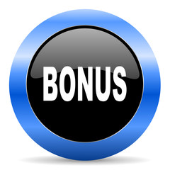 bonus blue glossy icon