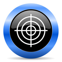 target blue glossy icon