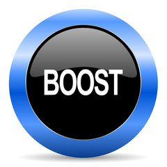 boost blue glossy icon