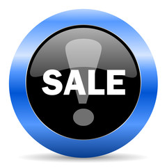 sale blue glossy icon