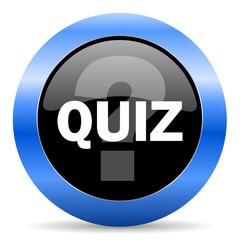 quiz blue glossy icon