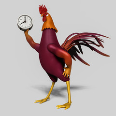 rooster with alarm clock © Alexey Konkov