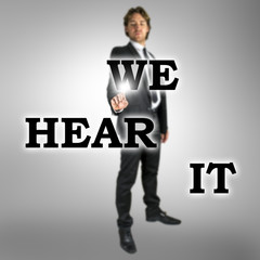 Words - We Hear It - on a virtual screen