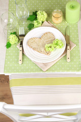 Spring table setting.