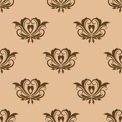 Beige and brown seamless pattern