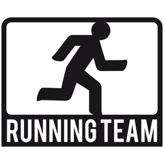 Running Team Sport Logo