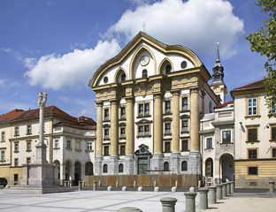 Church of the Holy Trinity in Ljubljana. Slovenija