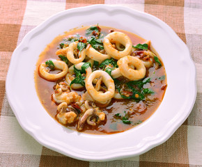 Thai Food Spicy Squid Curry