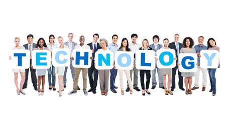 Business People Holding The Word Technology