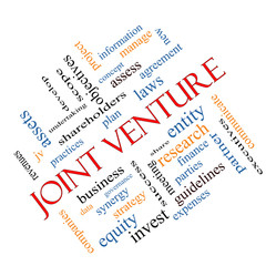 Joint Venture Word Cloud Concept Angled