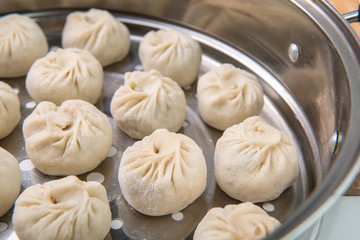 Dim sum dumplings traditional buns