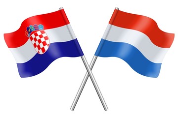 Flags : Croatia and Luxembourg