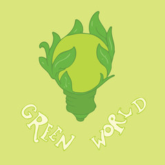 green eco energy concept, eco