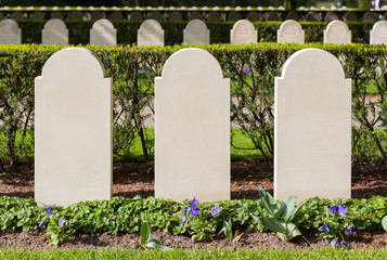 Rows of tombstones