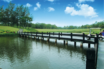 Naklejka premium 그린 골프링크스