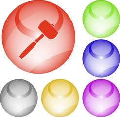 Mallet. Vector interface element.