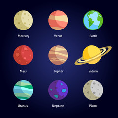 Planets decorative set © Macrovector