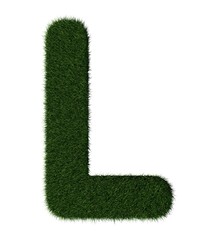 Grass alphabet-L