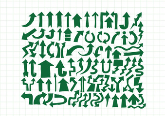 Hand drawn sketch arrow collection for your design