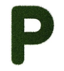 Grass alphabet-P