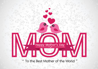 Happy mothers day Greeting card design for your mom