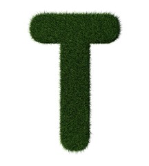 Grass alphabet-T