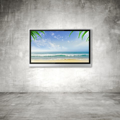 TV with ocean