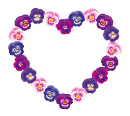 Pansy Heart Pink