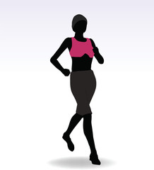 Active Jogging Girl or Woman