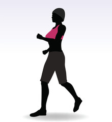Fototapeta na wymiar Active Jogging Girl or Woman