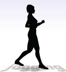 Active Jogging Girl or Woman
