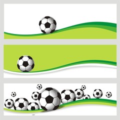 Naklejka premium 3 Fussballbanner