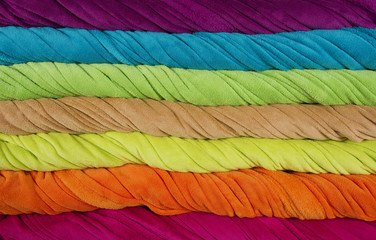 colorful terry towels twisted stripes
