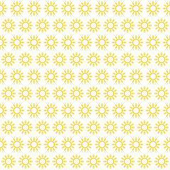 Kachel mit gelben Sonnen