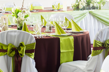 wedding or restaurant table set