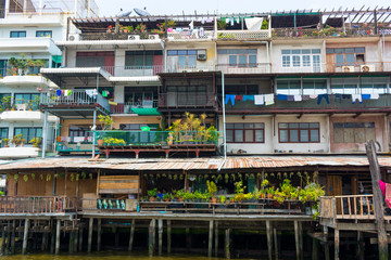 Poor home facade in Bangkok