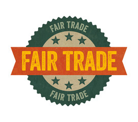 Label mit der Aufschrift Fair Trade