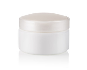 jar or blank packaging for cosmetic product isolated on a white