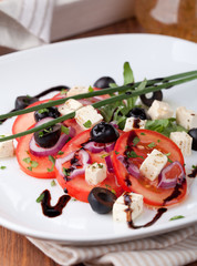 vegetable salad with feta cheese