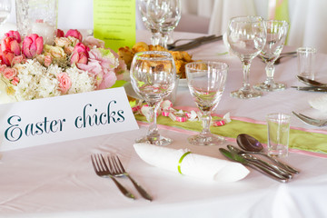 table setting for fine dining