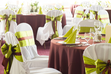 wedding or restaurant table set
