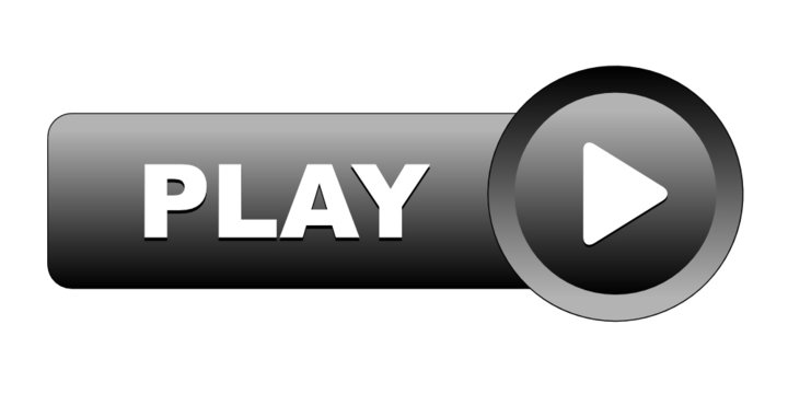 "PLAY" Web Button (video watch live view launch symbol key icon)