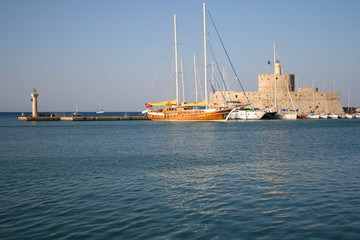 Fototapeta premium Fort Port Oldt Town Rhodes Greece 06