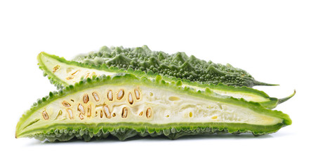 Bitter melon isolated on white background