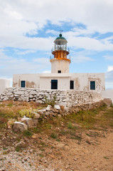 Fototapeta na wymiar Lighthouse Fanari in Mykonos