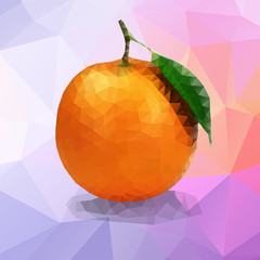 Orange Polygon Paper