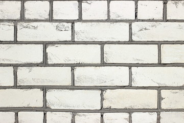 Grungy white brick wall texture