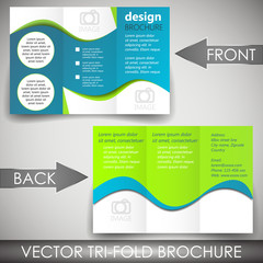 Tri-fold corporate business store brochure